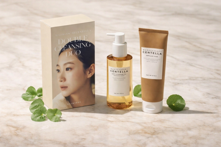 دليل التنظيف المزدوج: سر البشرة الكورية المتوهجة مع سكين 1004 لـ ABQ Beautys